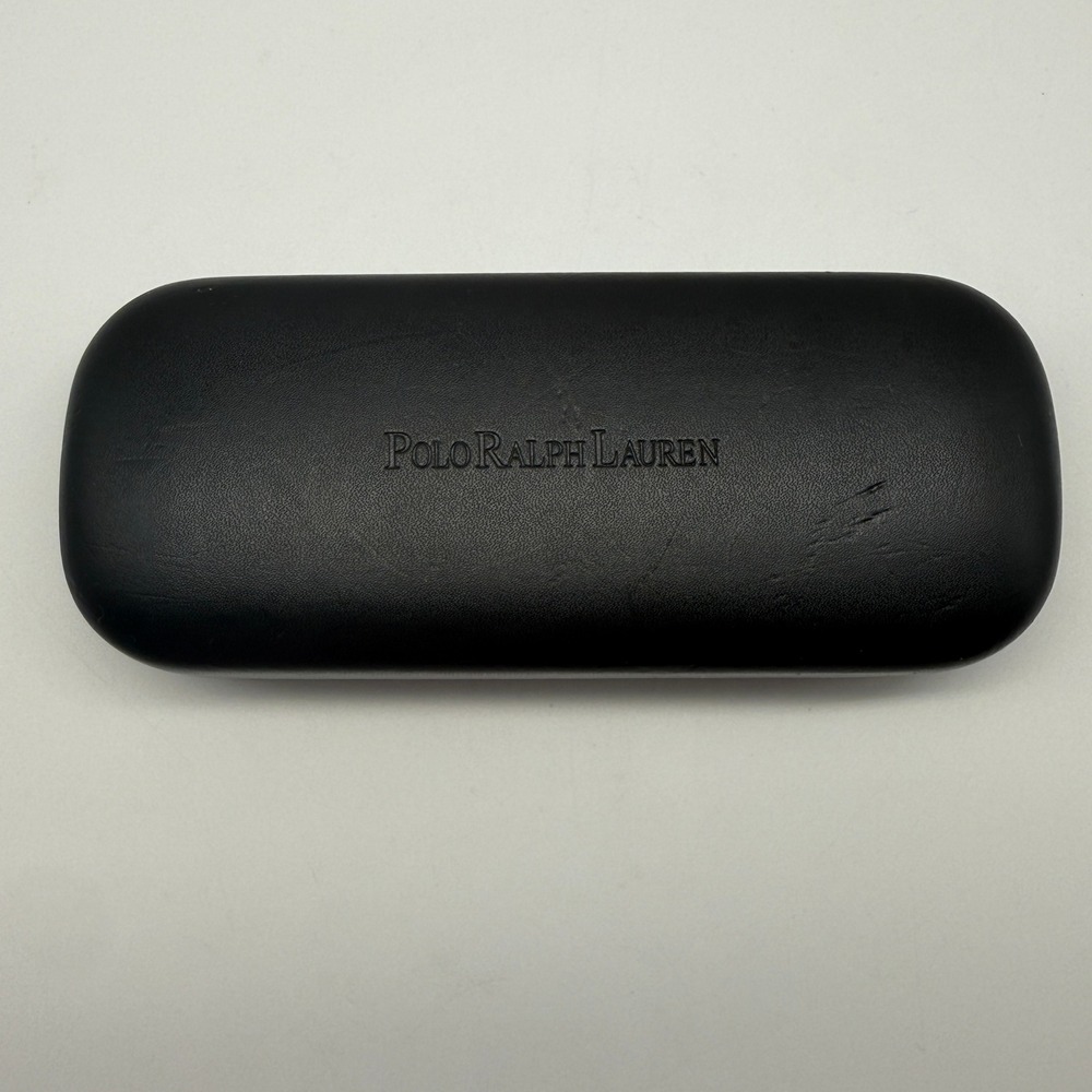 Polo Ralph Lauren Eyeglasses Glasses Case Black Hardshell Clamshell Logo